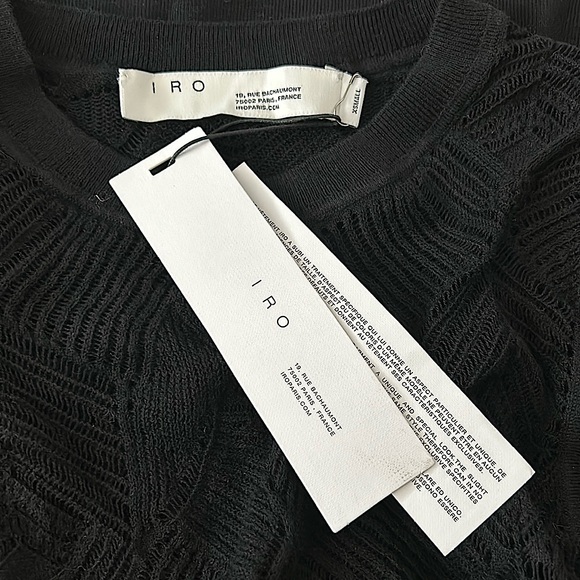 IRO NWT Chic Black Vigil Knit Vest Shirt Top **Size XS** 🌺🌺 - Picture 4 of 4